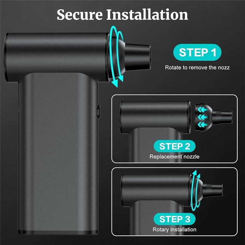 Electric Air Duster, 180000RPM Cordless High-Speed Compressed Air Blower In 4 Modes, Ideal For Outdoor Automotive Use Car