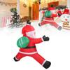 8.2ft Inflatable Xmas Climbing Santa Blow Up Santa Yard Decoration with Present Bag Built in LED Light for Wall Garden Holiday Decor