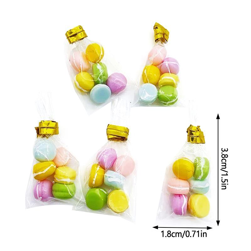 Model domečku pro panenky Hračka Miniaturní Cukrová barva Makronka Dezert Dort Kuchyňské hračky Domeček pro panenky Hrací doplněk Model mikro krajiny Dárek