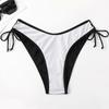 Women's One-Shoulder Solid Color Sexy Two-Piece Bikini Swimsuit