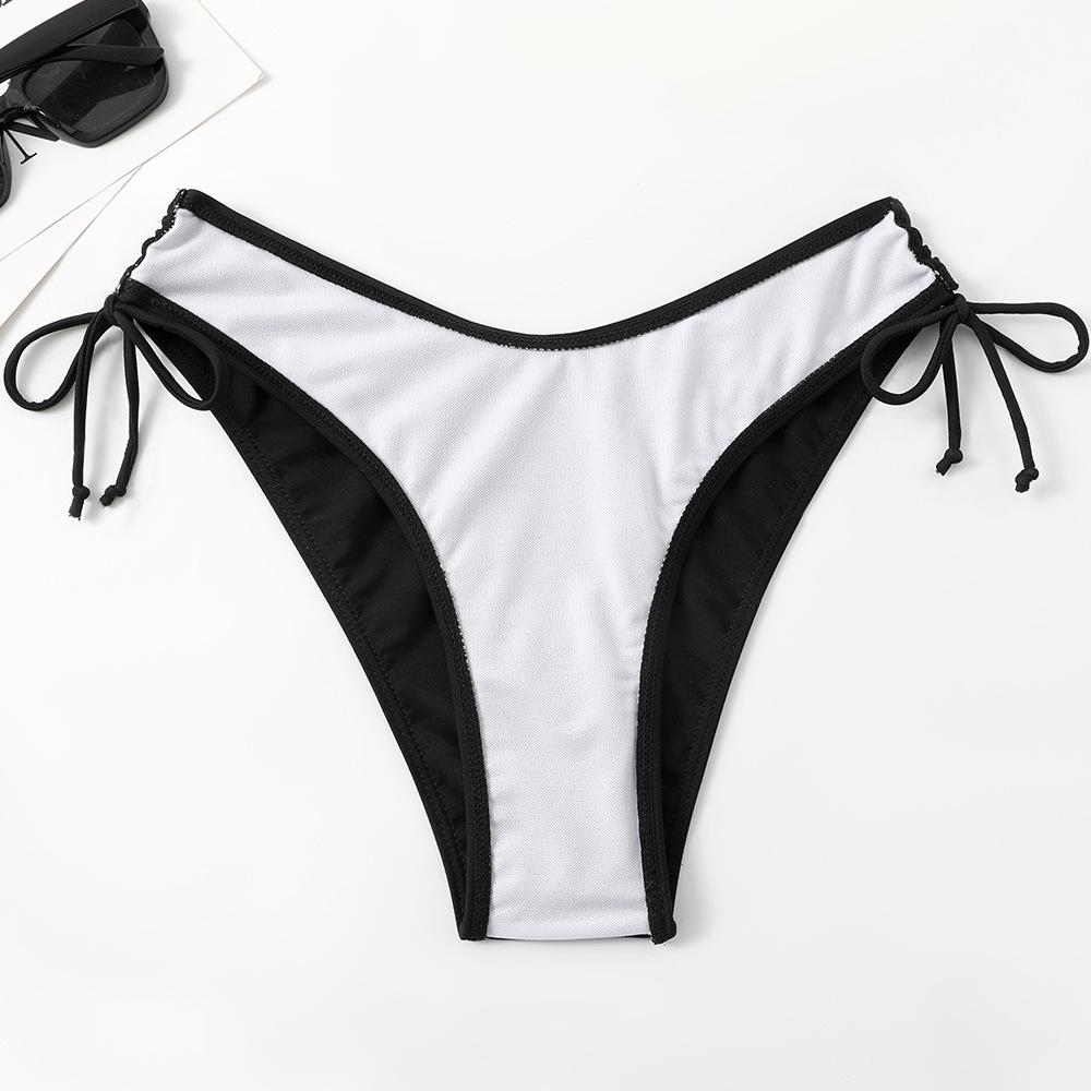 Women's One-Shoulder Solid Color Sexy Two-Piece Bikini Swimsuit