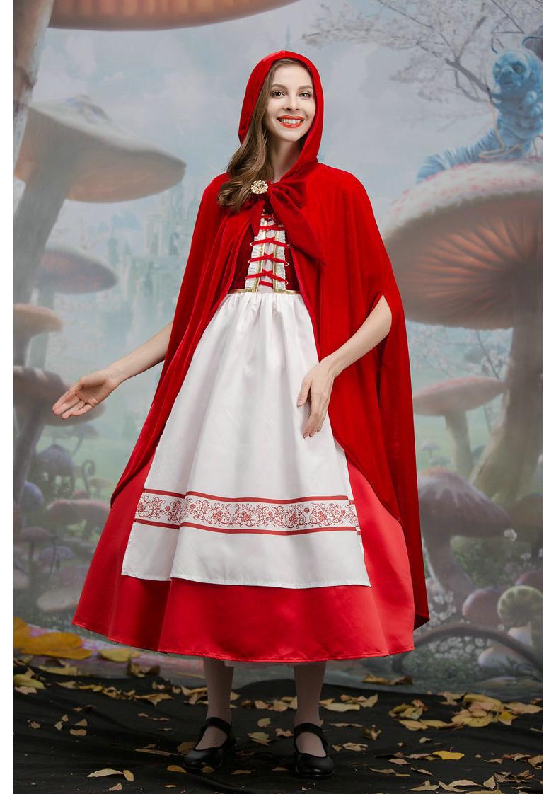 

2025 Little Red Riding Hood Halloween Cosplay Costume for Stage Performance Double Extra Large