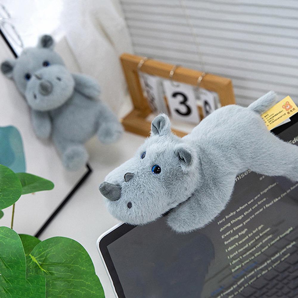 Wrist Pad Rhino Plush Toy Animal Rhino Plush Doll Cute Rhino Doll Pendant Birthday Parties