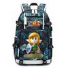 Zelda Zelda Plecak z Nadrukiem Akcesoria Outdoorowy Port USB Duża Pojemność Plecak Podróżny