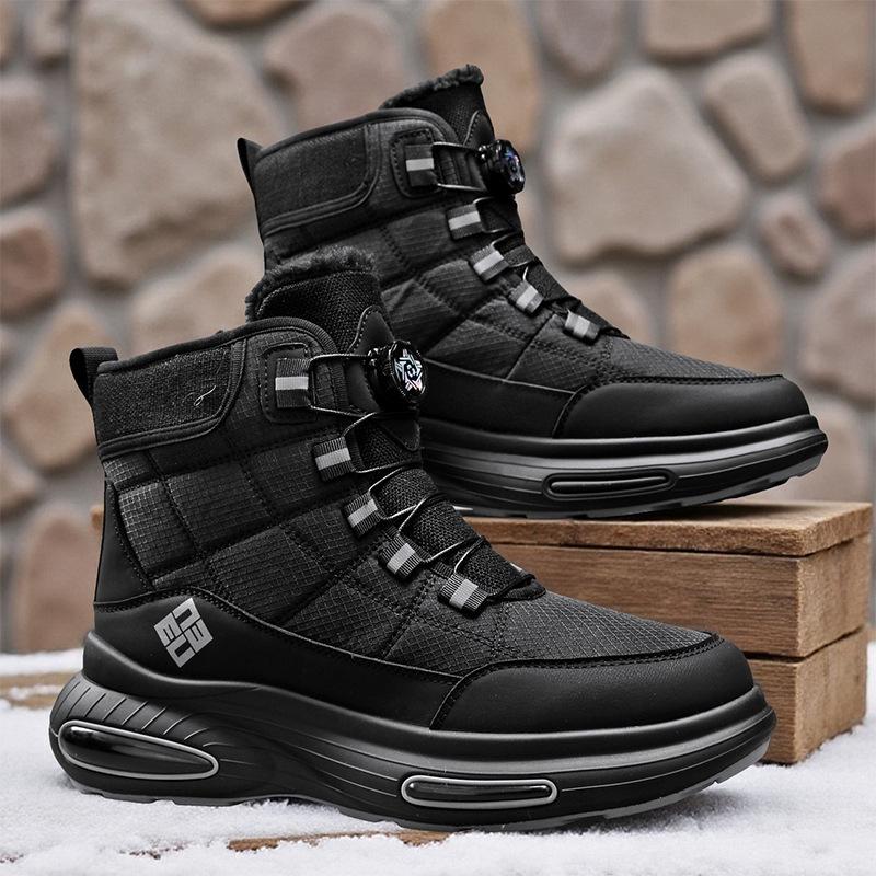 

Men s large size soft elastic winter warm cold padded snow boots non-slip wear outdoor leisure sports mountaineering cotton boots 39