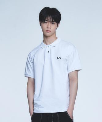 Hyeonpiteu Basic Collar T-Shirt-[White]
