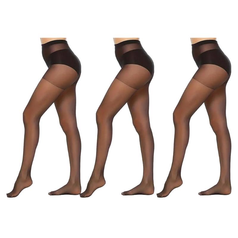 3 Piece Ultra Thin Anti Run Nylon Stockings Breathable Pantyhose Comfortable Seamlessly Leggings For Daily Wear