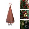 12Pcs Christmas Bell Ornament Decoration with Floral Border Witch Bells for Engagements
