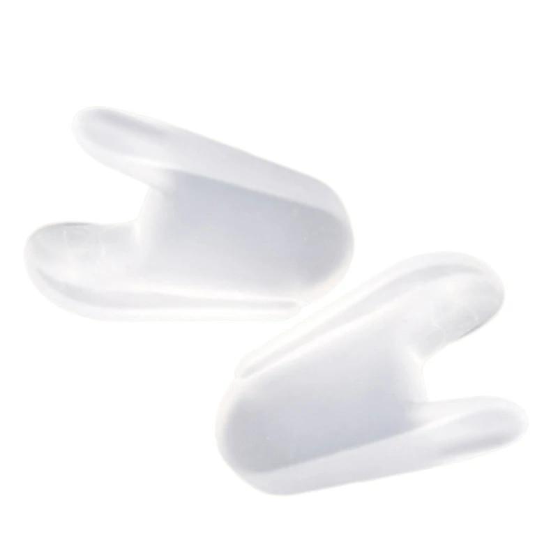 

1 пара инструментов для ухода за ногами, гелевые разделители пальцев ног, корректор вальгусной деформации большого пальца стопы, силиконовый ортопедический протектор для выпрямления L белый