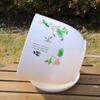 White Plastic Flower Pot With Tray Imitation Porcelain PP Resin Flower Pot  Potted Plant