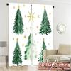 2pcs,Curtains Christmas Tree Snow Stars (3) Fashionable Modern Curtains Durable Polyester Curtains Home Decor Use for Bedroom,