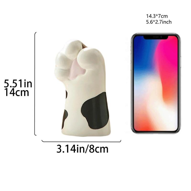 Kreative Vase Katzenpfoten-Figur Niedliche Tischdekoration für Wohnzimmer, Zuhause, Eingangsbereich, Fernsehzimmer, Büro, Blumenarrangement-Dekoration
