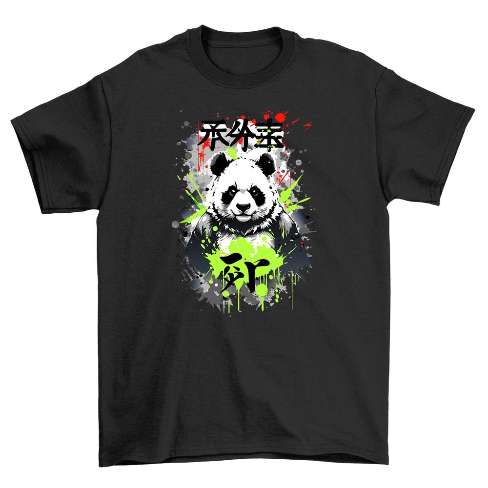 Ink Splatter Panda Anime T-shirt - Funny and Adorable! Unleash Your Inner Panda-mo