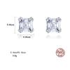 Frauen S925 Silber Ohrringe Weibliche Mode Zirkon Quadrat Ohr Schmuck