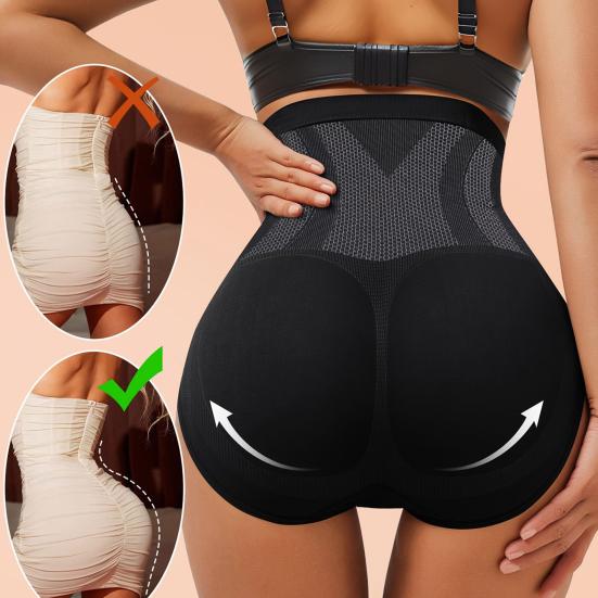Tvarovací kalhotky pro ženy s vysokým pasem pro kontrolu bříška, bezešvé tvarovací kalhotky s efektem zvednutí boků a podporou zad, měkké prodyšné neviditelné tvarovací kalhotky