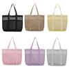 Lightweight Mesh Beach Bag Foldable Toiletries Organizer Fashion Toiletry Storage Bag  Seaside