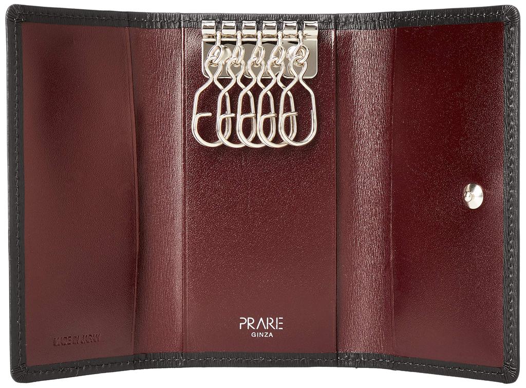 [Prairie] Key Case Box Calf Venetian Prairie Ginza Black