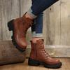 Women's Shoes Fashion  Platform Women Boots High Quality Women Sheos Retro Round Toe Punk Style Ankle Boots Motorcycle Boots New