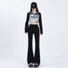 American Retro Micro-pull Jeans Autumn and Winter 2025 New Women's High-waisted Thin Small Flared Horseshoe Pants