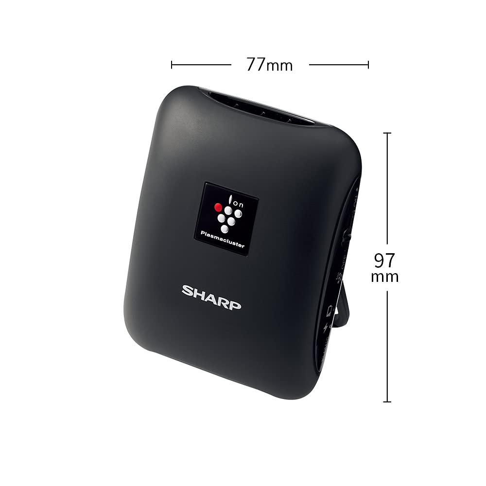 Sharp Plasmacluster Ion Generator, Compact, Mobile, High-Grade, 25,000 Watts, Black, IG-NM1S-B