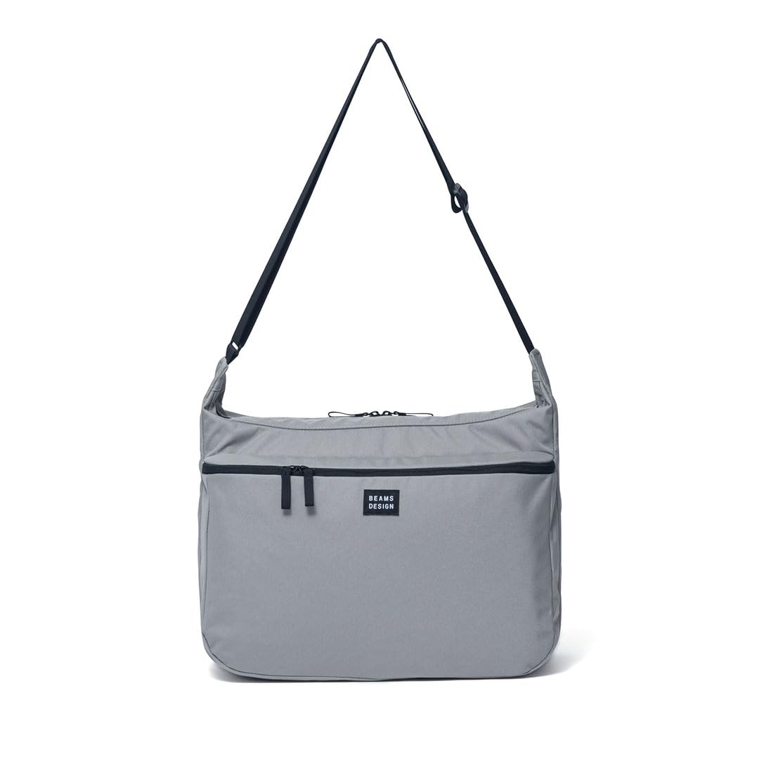 

Beams Design Shoulder Bag for Men and Lightweight A4 Size Large and Small Gray Women, Polyester, Capacity, Practical, Pockets,