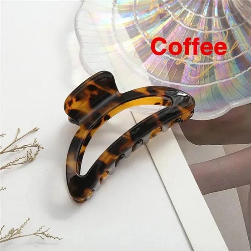 

1 шт. Модные женские заколки для волос с леопардовым принтом из ацетата кофейный