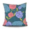 Tropical Parrot Bird Cushion Cover Peach Skin Botanical Leaf Pillowcase For Sofa Living Room Home Decor Couch Pillow Case 40X40