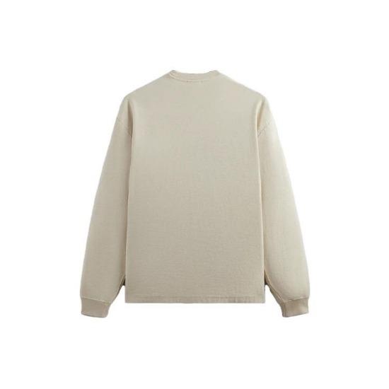 Kith Long-Sleeve Quinn Tee Sediment Unisex Tops Cream KHM031552-262