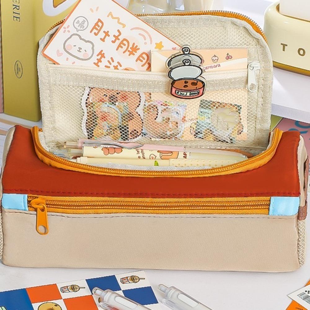 Multiple Pockets Layers Large Capacity Pencil Bag Stationery Storage Bag  Boys Girls