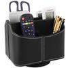 Supporto per Telefono e TV con Telecomando in Pelle a 360 Gradi Scatola Portaoggetti da Scrivania Porta Pennelli per Cosmetici Organizer per Trucco