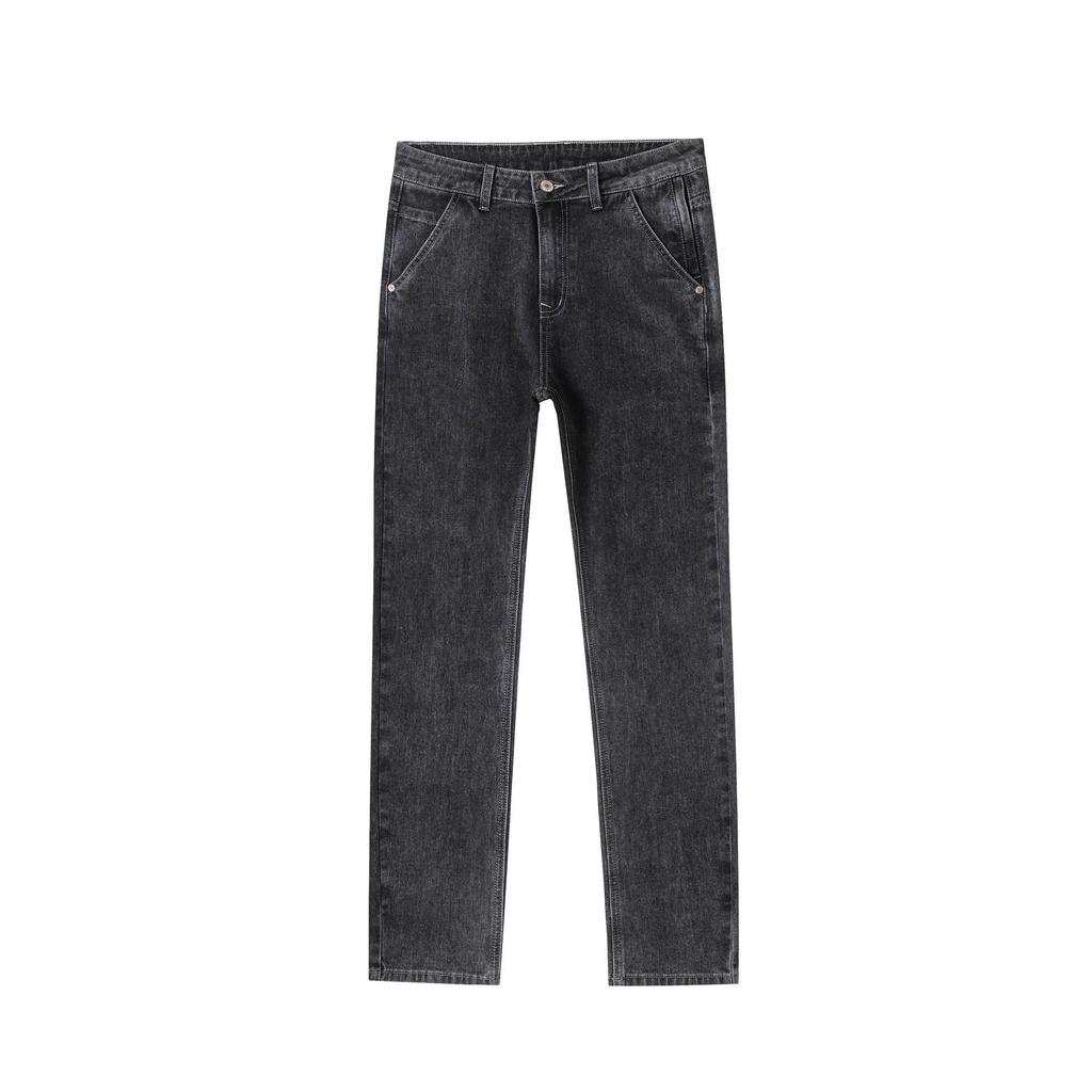 Spring and Autumn New Denim Trousers Men's Slim Straight Versatile Elastic Comfortable Skinny Casual Wholesale