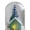 Christmas Dome Glass Ornament LED Light Up Reindeer Christmas Tree Little Church in Cloche Tabletop Decoration for Indoor Room Desktop Decor