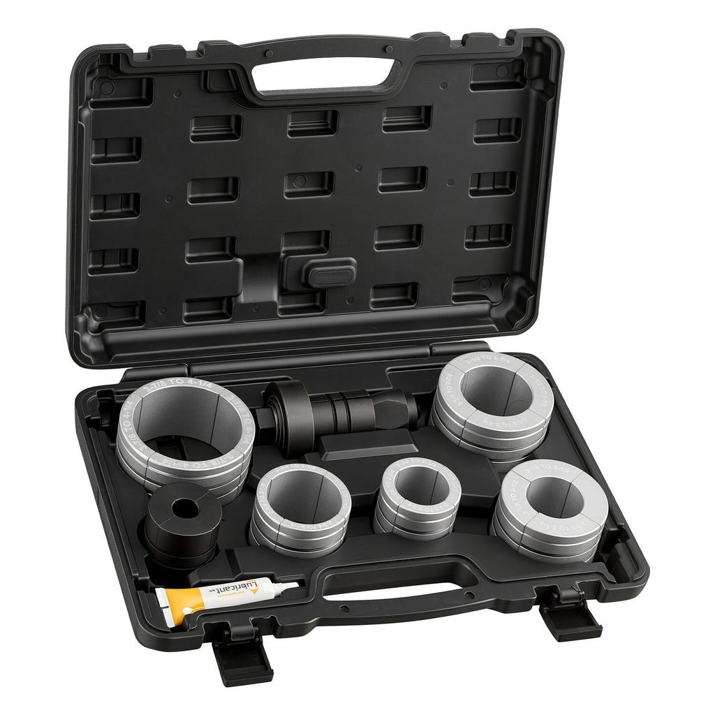 Exhaust Pipe Expander Tool Kit, 41.27mm - 107.95mm Exhaust Pipe Stretcher, Muffler Pipes Spreader with 7 Heavy-Duty Collects & Storage Case,