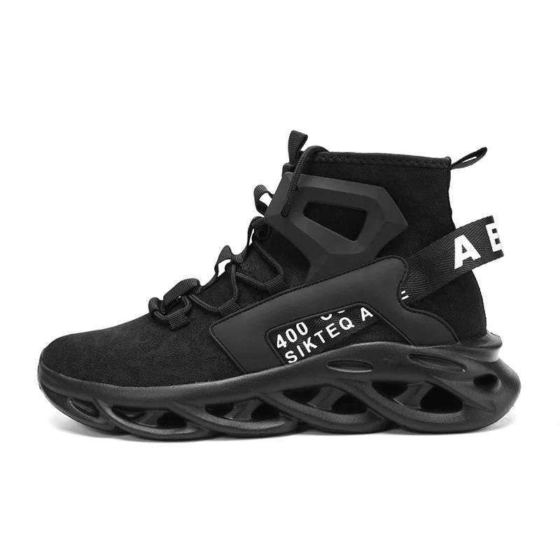 

Мужские высокие кроссовки с дышащей сеткой, легкие носки, удобные повседневные нескользящие кроссовки для ходьбы для мужчин 41 чёрный