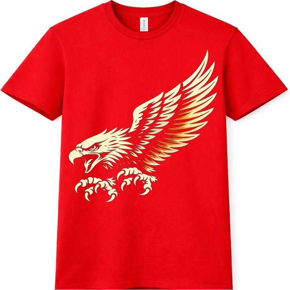 Eagle T Shirt Flying Eagle Graphic Tattoo Style Biker Motorcycle Rider Rock Tee
