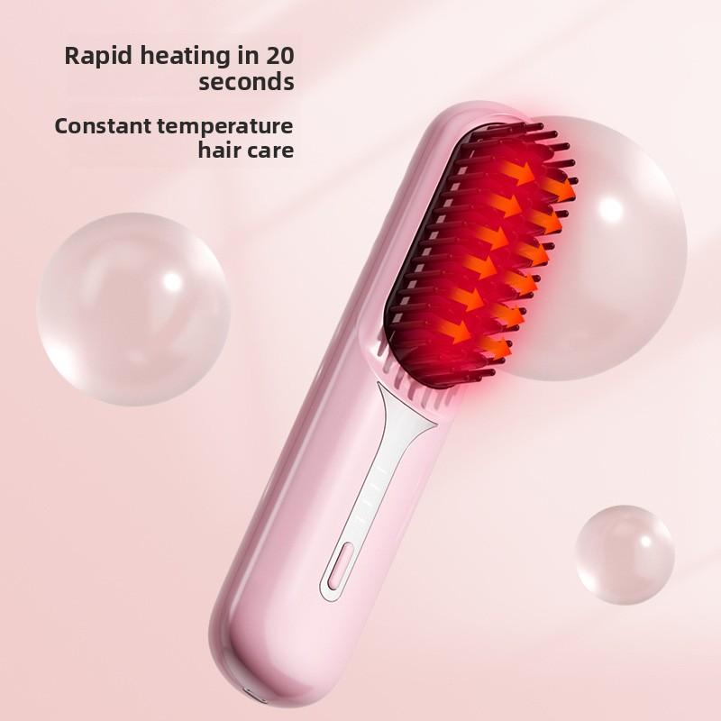 New Wireless Hair Straightener Negative Ions Do Not Hurt Hair Portable Straight Roll Dual-purpose Lazy Charging Hair Straightener
