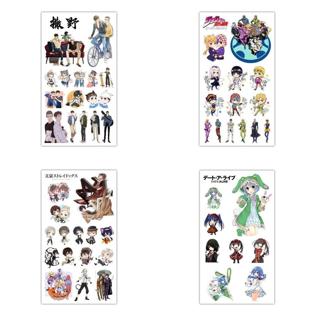 Waterproof Anime Mini Tattoo Sticker With Lovely Designs For Creative Personalization