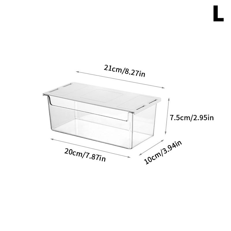 Drawer Style Storage Box Under The Mirror Cabinet Transparent Bathroom Cotton Stick Bathroom Office Pull-Out Storage Shelf
