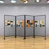Iron Mesh Folding Display Stand for Art and Calligraphy Exhibitions
