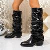 Women's Shoes, Chunky Heels, New Autumn and Winter Women's Boots, High Boots, Long Boots
