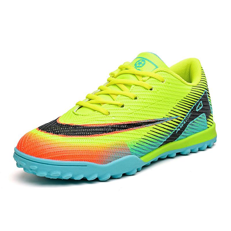 2025 new children's football shoes boys and students girls broken nails Velcro casual game sports shoes