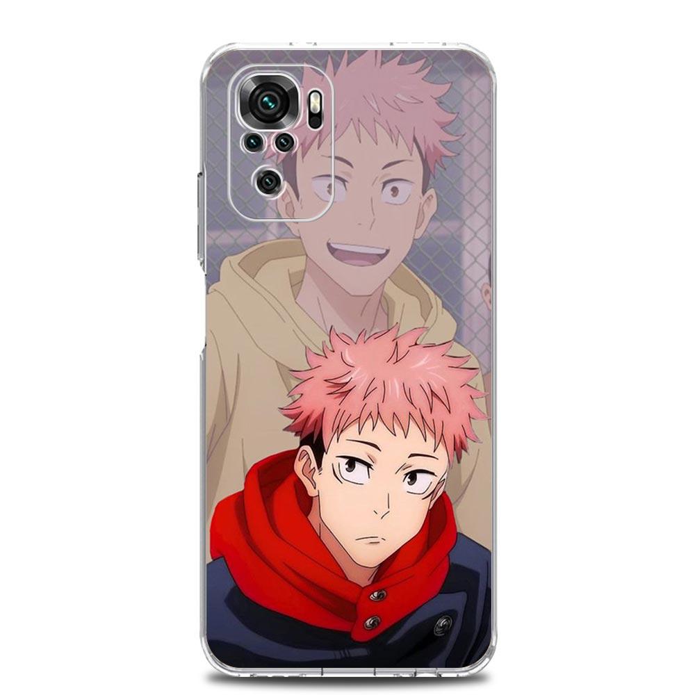 Transparent Phone Case For Xiaomi Redmi Note 10 11 Pro 9S 9 8 7 8T 9C 9A 8A K40 Pro Soft Silicone Cover Sukuna Jujutsu Kaisen