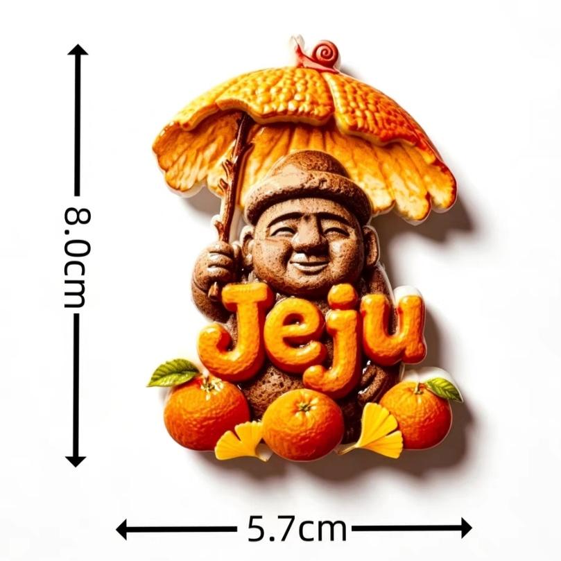 South Korea Seoul Jeju 3D Fridge Magnets Tourism Souvenir Refrigerator Magnets Sticker Home Kitchen Decoration