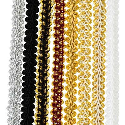5yards 12mm Lace Trimming Ribbon Polyester Centipede Braided Lace Sewing Clothes Accessories Curve Lace DIY Craft Wedding Decor