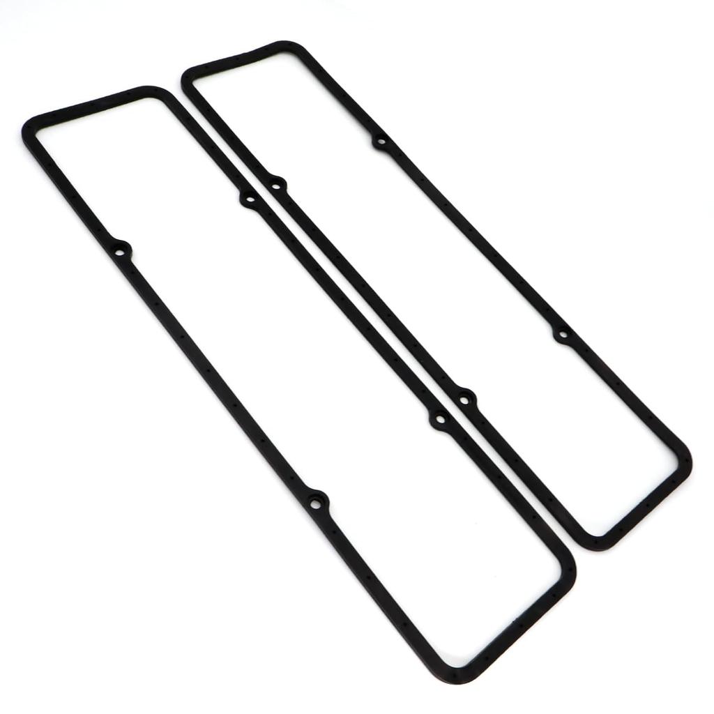 Small Block SB Chevy Valve Covers Set SBC Steel Core Rubber Valve Cover Gaskets 7484BOX Compatible with Chevy 350 305 283 327 400 383 302 307 SBC