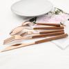 3Pcs/Set Fork Spoon Chopsticks Cutlery Set Wood Handle Dinnerware Stainless Steel Tableware Western Kitchen Flatware