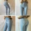 Peach Butt Slim Fit Women's Jeans - Hip Lifting, Leg Shaping, Washed Retro Pencil Pants for Spring and Autumn.