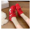 Versatile Red Mesh Unisex Trainers - Breathable Sport Casual Shoes for Autumn 2025