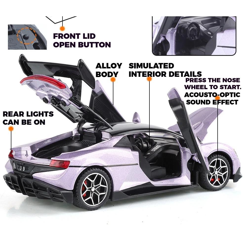 1/32 BYD Look Up U9 Rein Elektrisches Performance-Supercar Legierung Druckguss Modellauto Zuhause Trendige Spielzeuge Sammlungen Hobby Display Freund