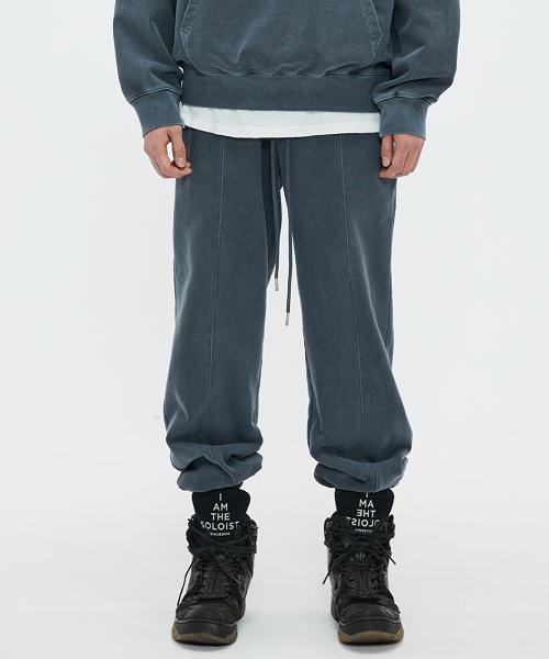Sobeomeonteu 860G Pigment Cut Sweatpants - Stone Navy -